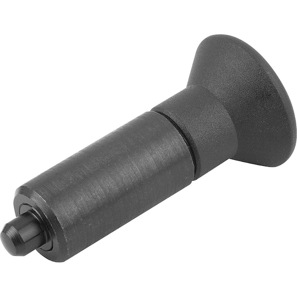 Indexing Plunger Wo. Groove Size:1, Form:L, Steel Hardened, Comp:Thermoplastic Comp:Black Ral7021